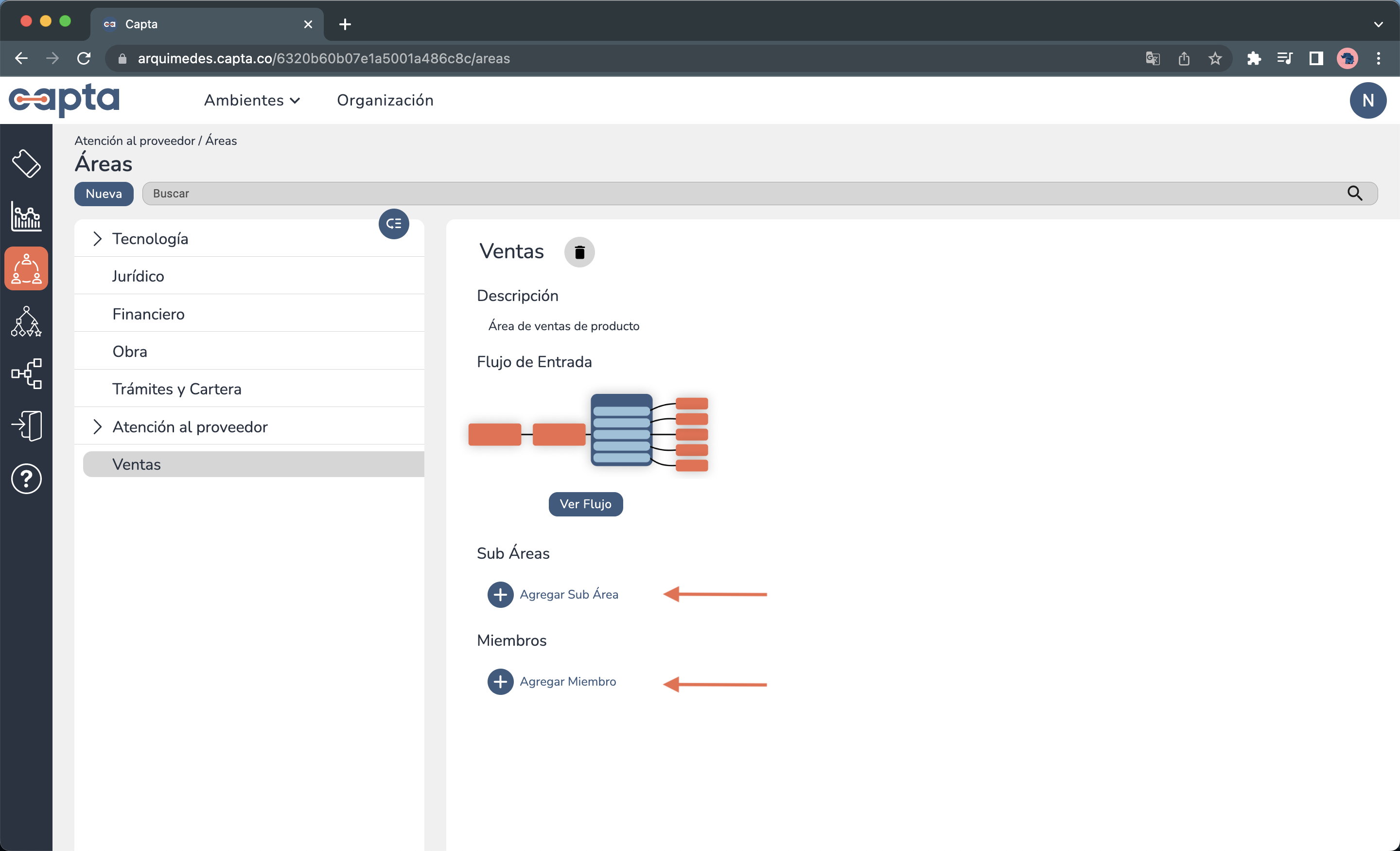 Imagen agregar subareas y miembros