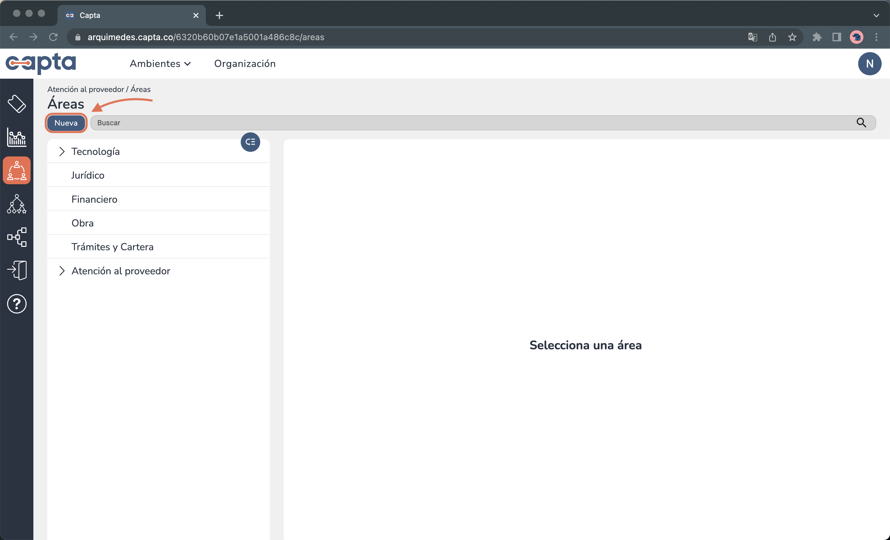 Imagen creación de áreas
