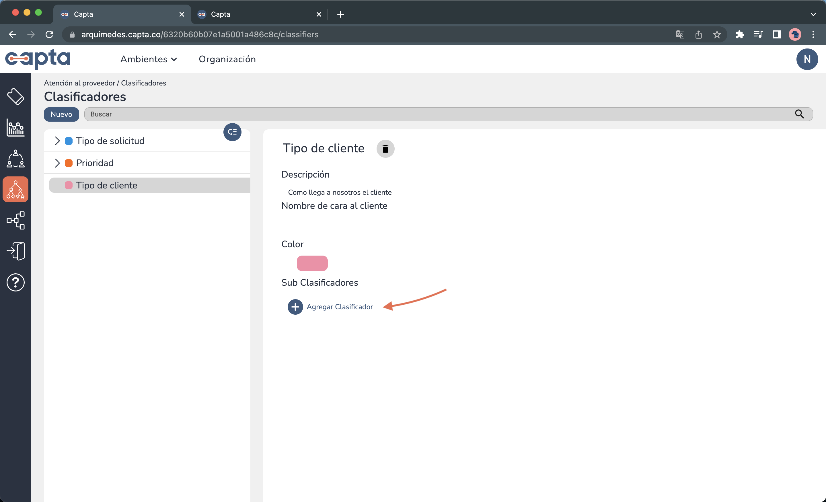 Imagen agregar subclasificador