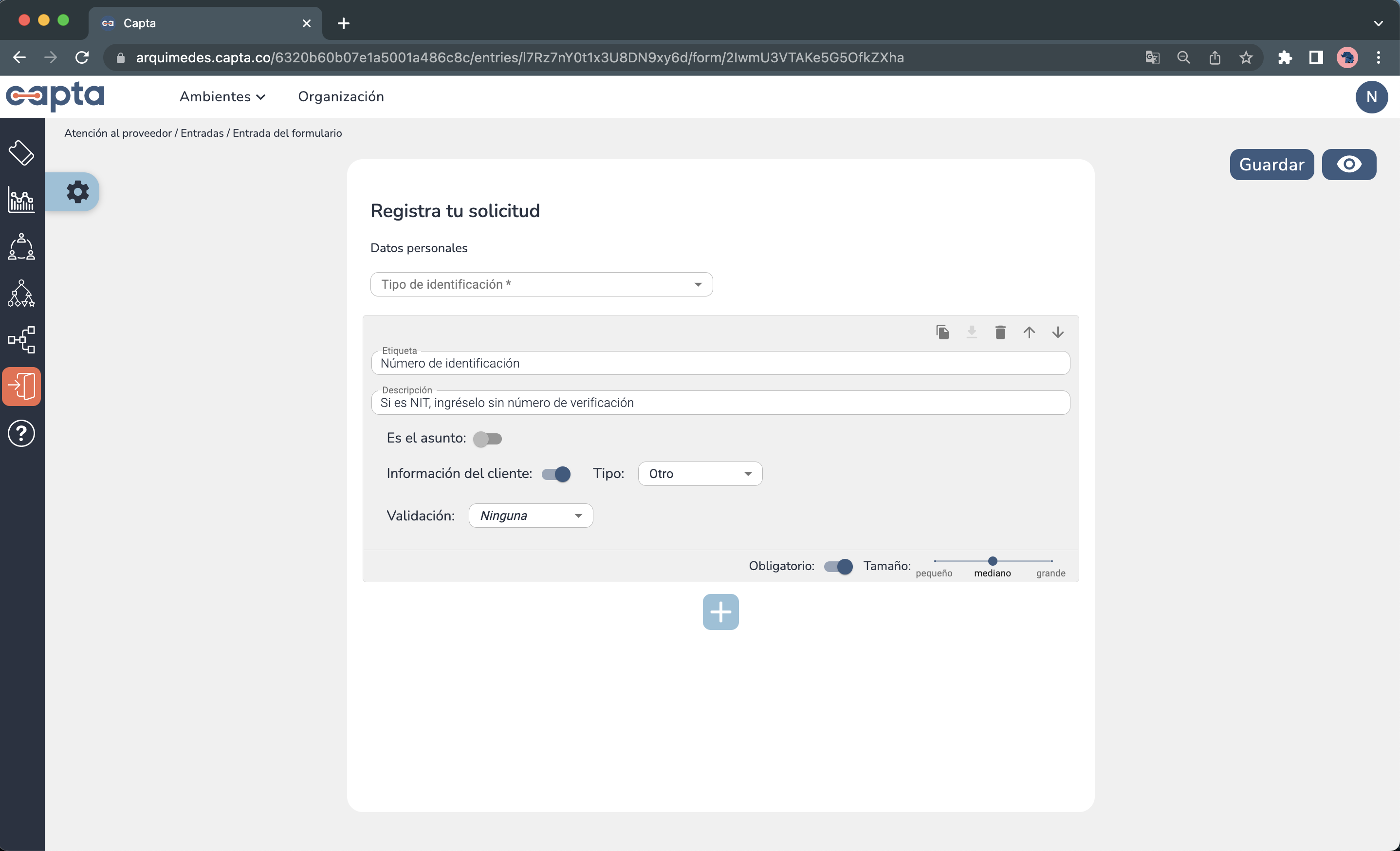 Imgen editor formulario