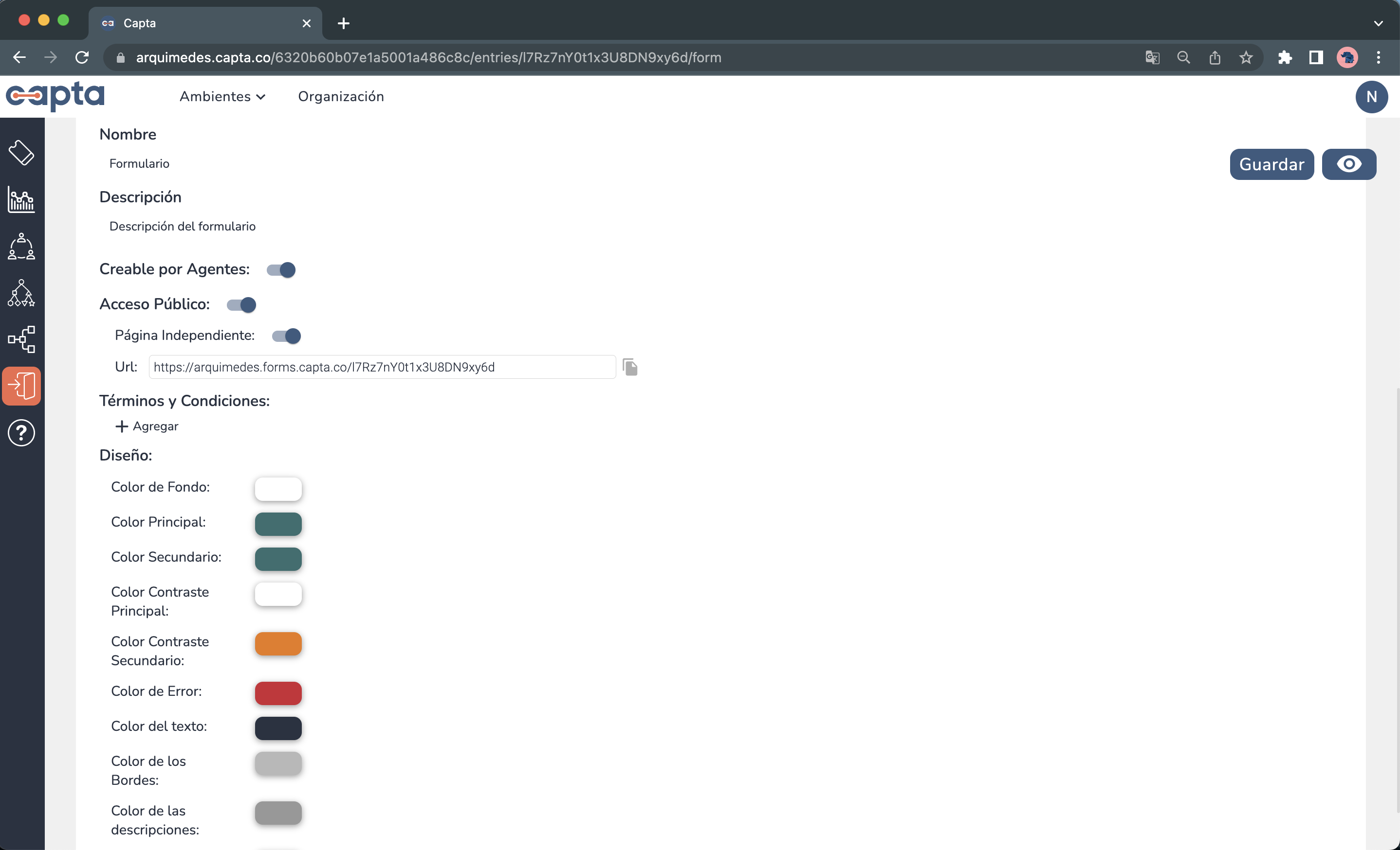 Imgen editor formulario