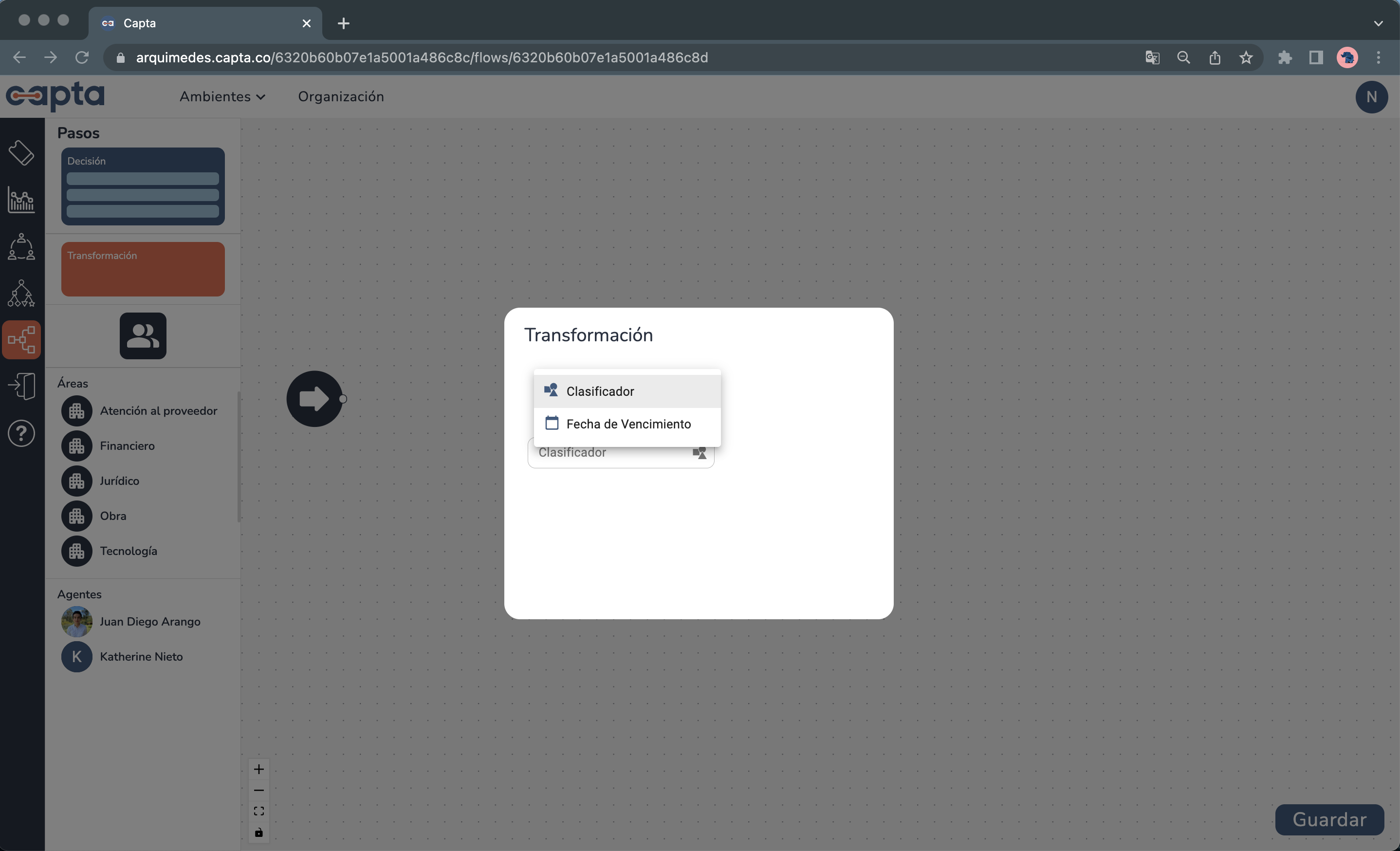Imagen de editor de transformación