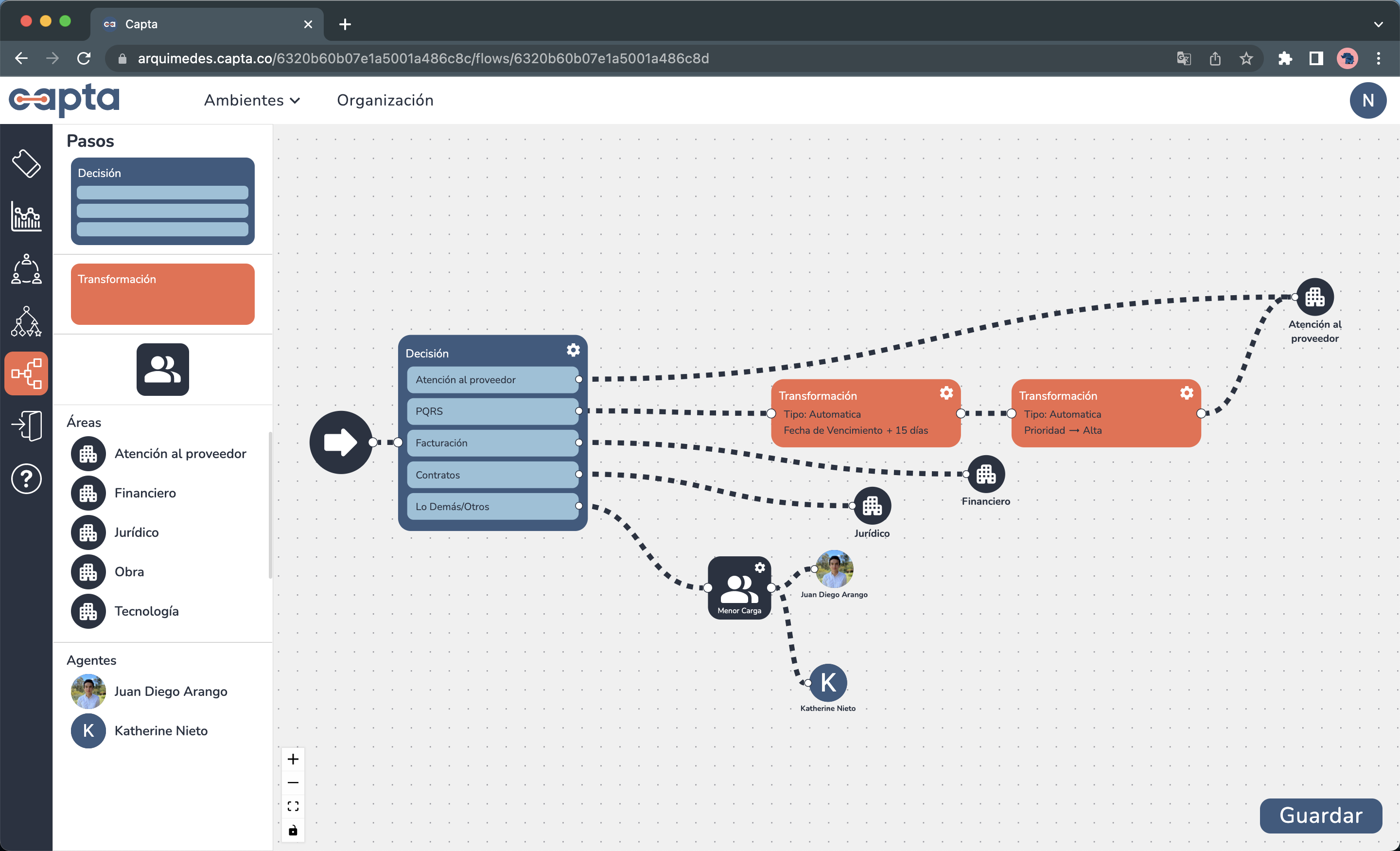 Imagen de configuración flujo