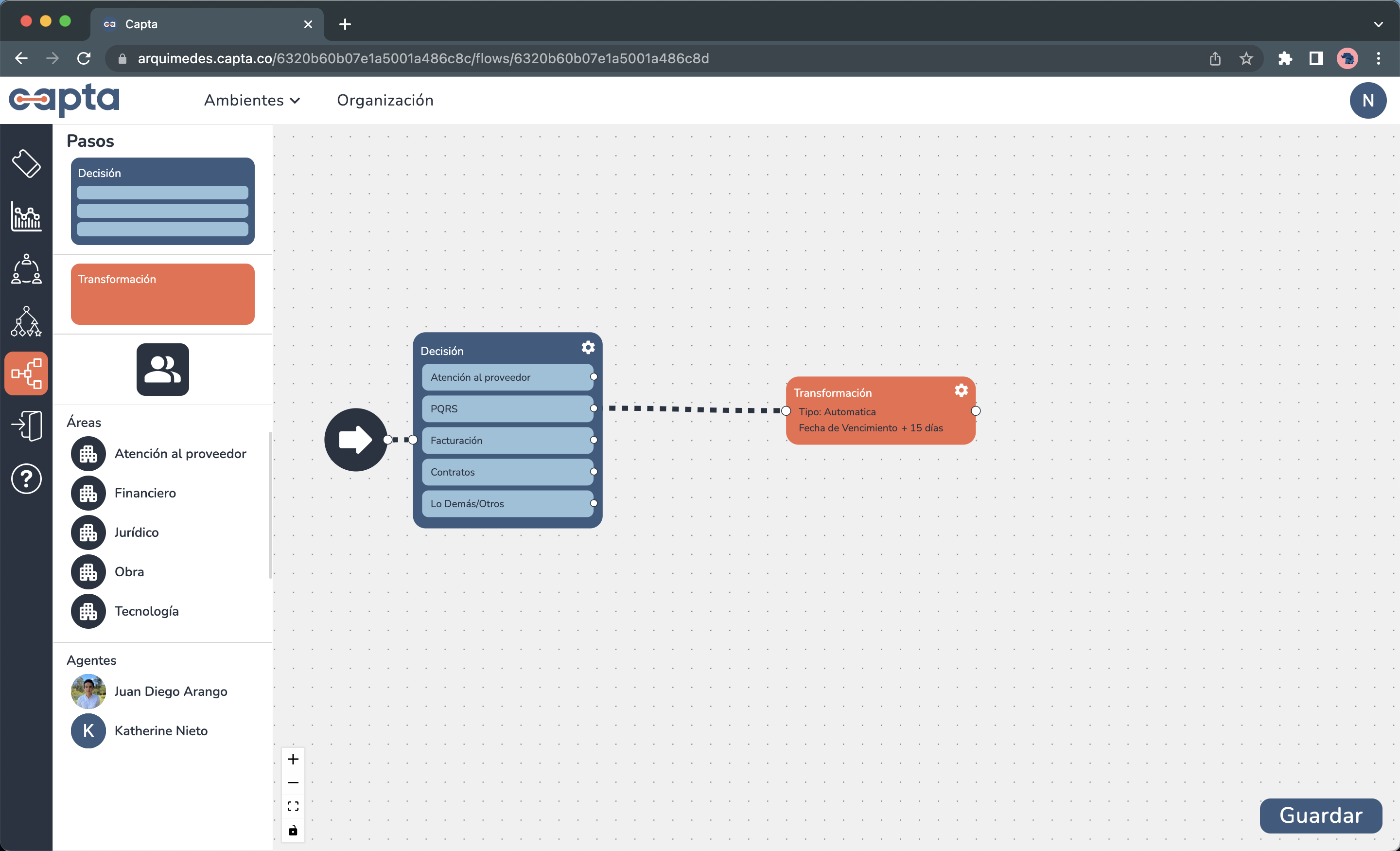 Imagen de configuración flujo