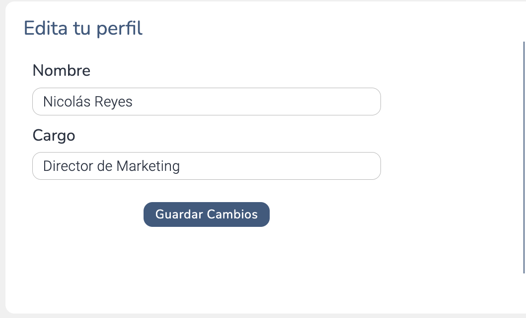 Información de perfil